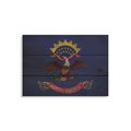 Wile E. Wood 15 x 11 in. North Dakota State Flag Wood Art FLND-1511